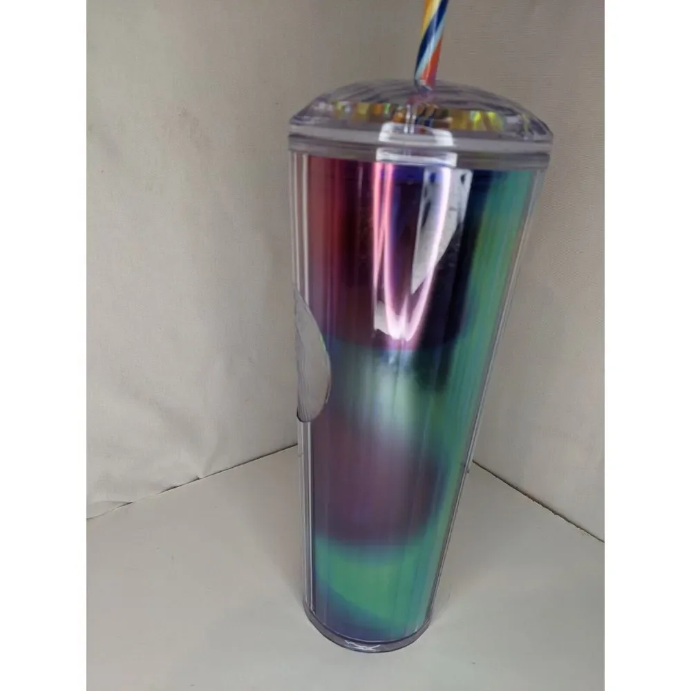 Limited Edition 2021 Pride Rainbow Starbucks 24oz‎ Cup With Straw